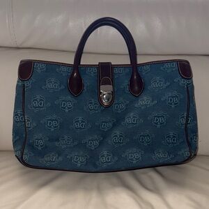 Dooney & Bourke Teal Monogram Satchel